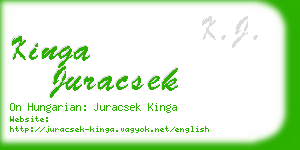 kinga juracsek business card